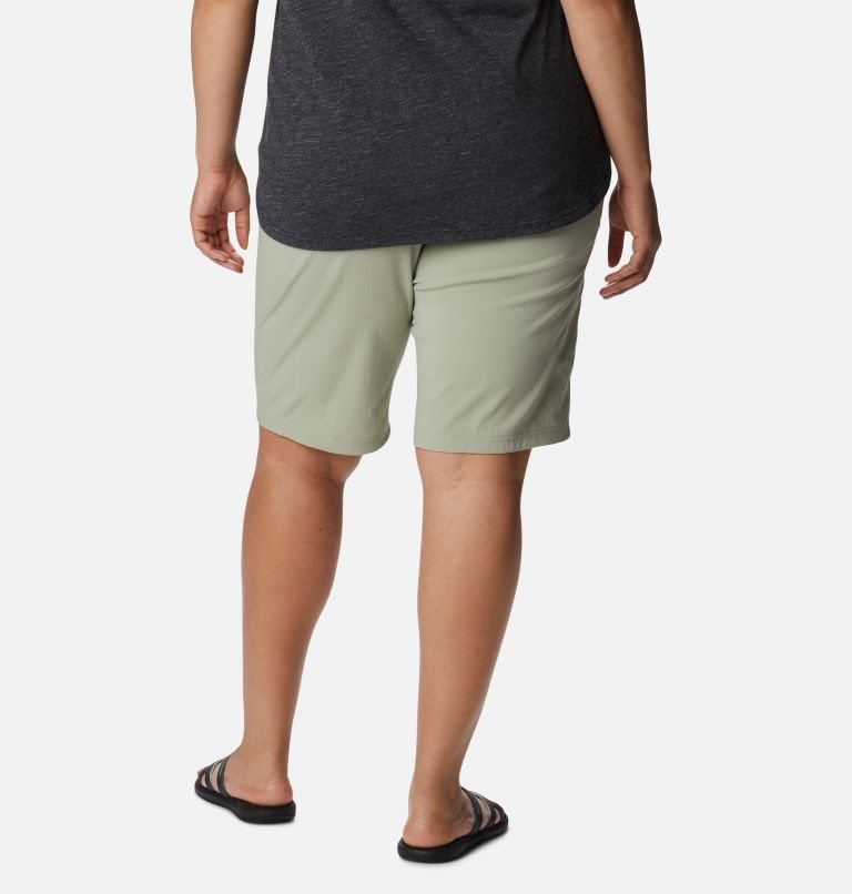 Women's Columbia On The Go Long Shorts Olive | Plus Size CA-R3415